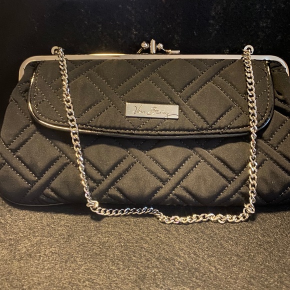 Vera Bradley Black Quilted Purse/clutch - Picture 1 of 6